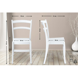 Tiffany stol stackbar plast udendørs moderne firebenet UV‑bestandig 160 kg