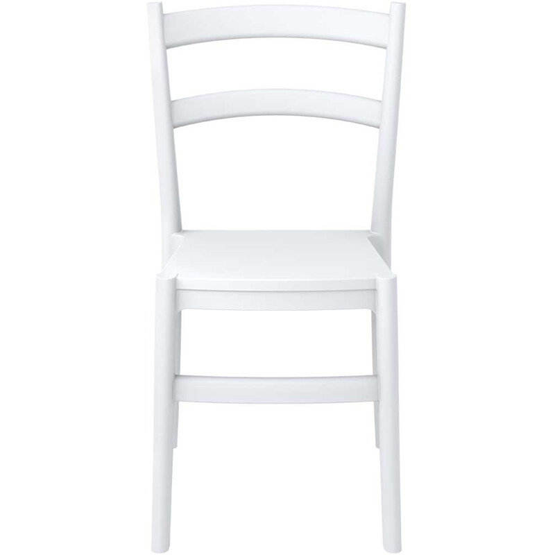 Tiffany stol stackbar plast udendørs moderne firebenet UV‑bestandig 160 kg