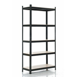 Metaljusterbart hyldesystem zincbelagt 90 cm bred 3‑5 hylder 175 kg belastning