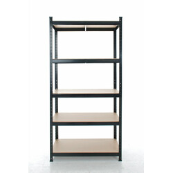 Metaljusterbart hyldesystem zincbelagt 90 cm bred 3‑5 hylder 175 kg belastning