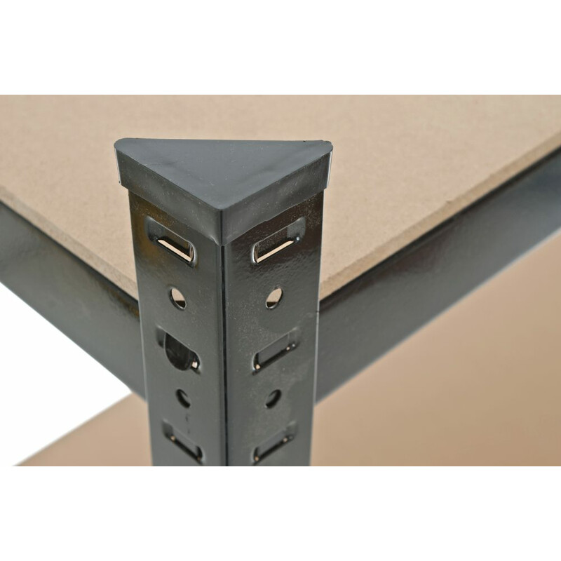Metaljusterbart hyldesystem zincbelagt 90 cm bred 3‑5 hylder 175 kg belastning