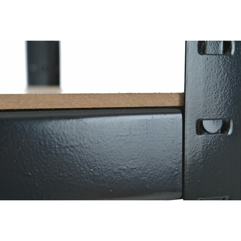 Metaljusterbart hyldesystem zincbelagt 90 cm bred 3‑5 hylder 175 kg belastning