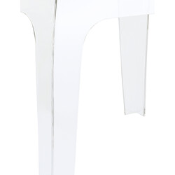 Firkantet udendørssidebord i polycarbonat 51 cm bredt vejr- og UV‑beskyttet