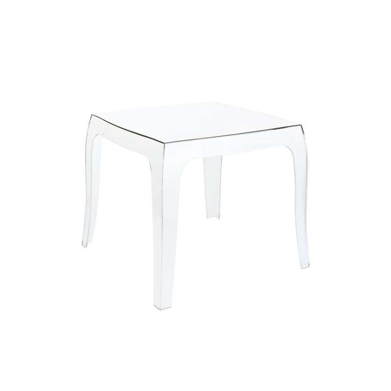 Stilfuldt udendørssæt Arendal med polykarbonat bord og to stole