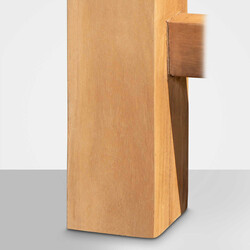 Robust ergonomisk Florida teakbænk til have og terrasse helårs