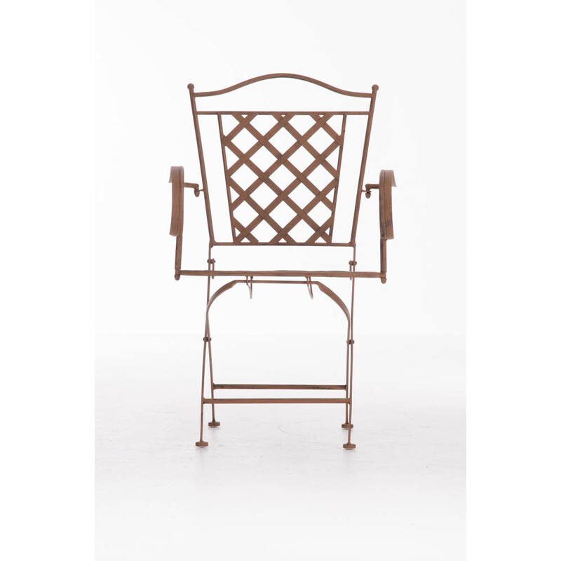 Adara nostalgisk have stol i håndlavet jern med antik patina