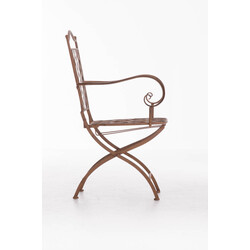 Adara nostalgisk have stol i håndlavet jern med antik patina