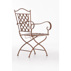 Adara nostalgisk have stol i håndlavet jern med antik patina