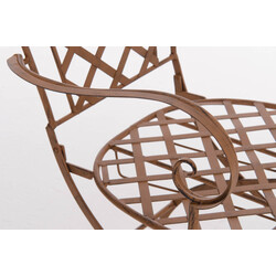 Adara nostalgisk have stol i håndlavet jern med antik patina