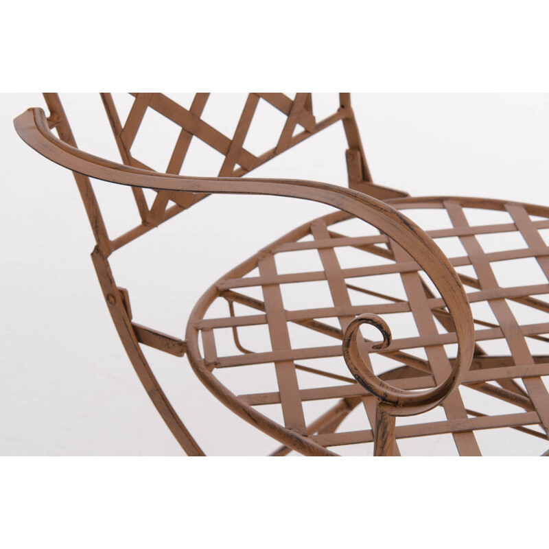 Adara nostalgisk have stol i håndlavet jern med antik patina