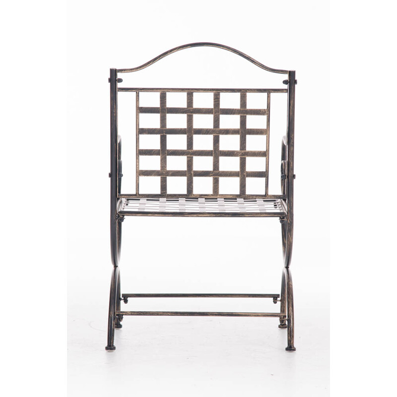 Nostalgisk jernhave stol med håndlavet antikpatina til have og terrasse