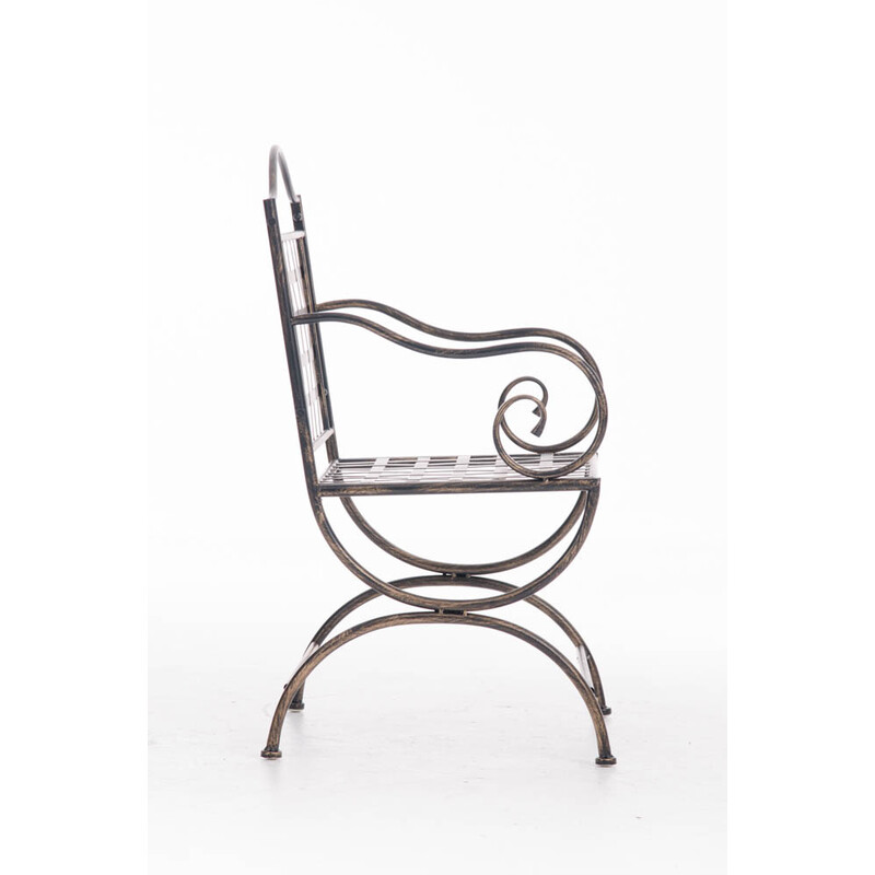 Nostalgisk jernhave stol med håndlavet antikpatina til have og terrasse