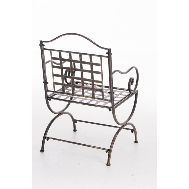 Nostalgisk jernhave stol med håndlavet antikpatina til have og terrasse