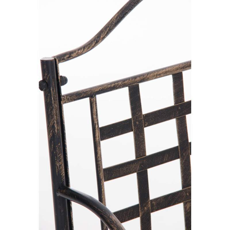 Nostalgisk jernhave stol med håndlavet antikpatina til have og terrasse