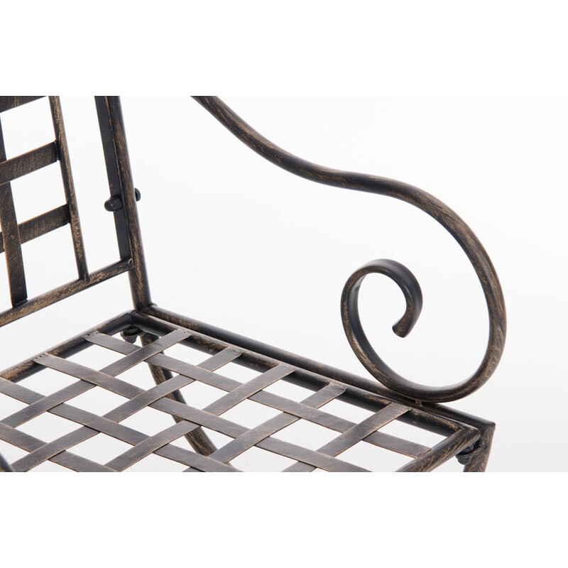 Nostalgisk jernhave stol med håndlavet antikpatina til have og terrasse