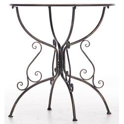 Amanda rund havebord 70 cm håndlavet jern med antikpatina