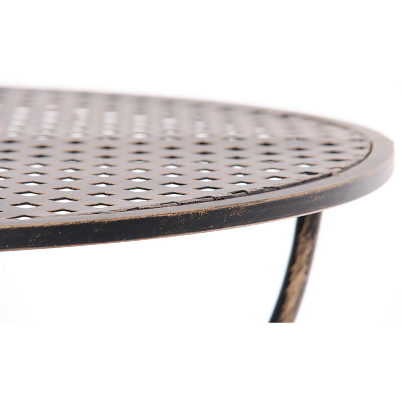 Amanda rund havebord 70 cm håndlavet jern med antikpatina
