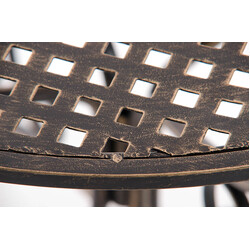 Amanda rund havebord 70 cm håndlavet jern med antikpatina