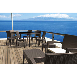 Miami moderne vandtæt udendørs bord polypropylen 45x92 cm