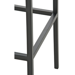 Klassisk barstol med moderne twist polstret kunstlæder integreret fodstøtte