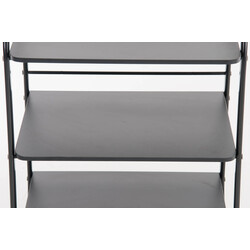 Medicinsk vogn PL902 hvid tre niveauer holdbar metal træ 60 kg