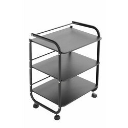 Medicinsk vogn PL902 hvid tre niveauer holdbar metal træ 60 kg