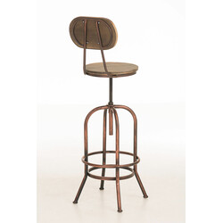 Elegant justerbar barstol med træsidde metalramme og fireben