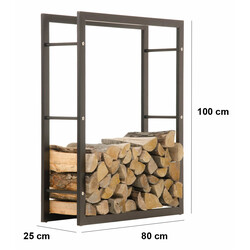 Elegant mat sort pejsestativ indendørs flere størrelser 40 til 100 cm bred