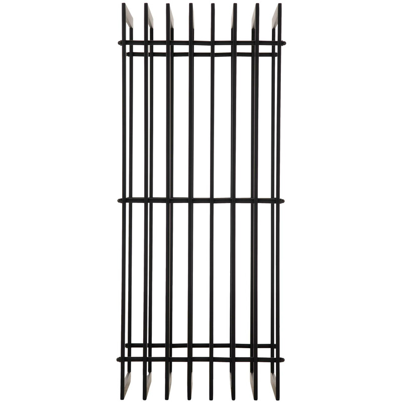 Irving sort metal brændeholder til pejs sidehøj flere størrelser