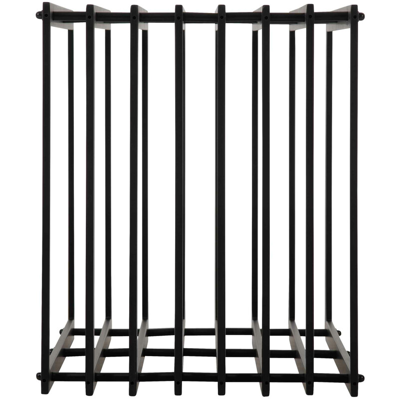 Irving sort metal brændeholder til pejs sidehøj flere størrelser