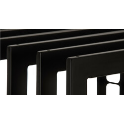 Irving sort metal brændeholder til pejs sidehøj flere størrelser