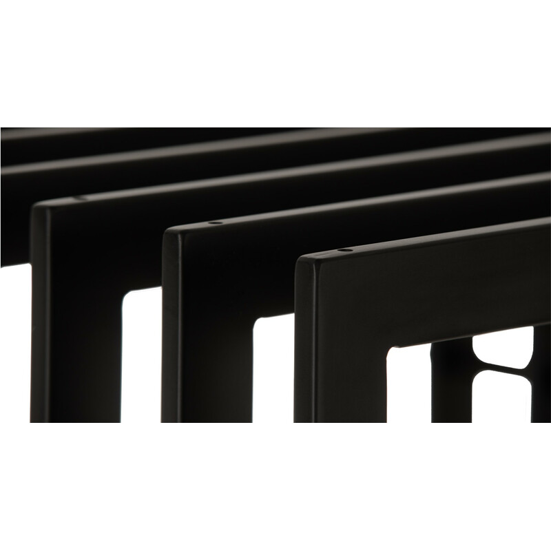 Irving sort metal brændeholder til pejs sidehøj flere størrelser