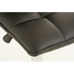 Moderne justerbar spisestol med kunstlædersæde høj ryg og kromramme