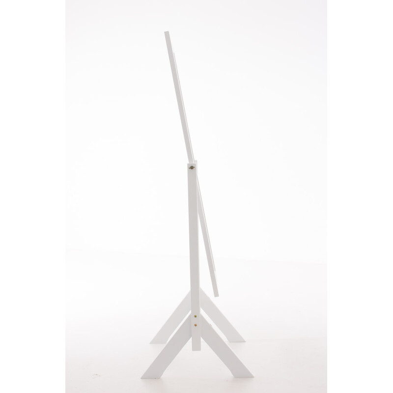 Træ stående spejl i antik stil med metalringe 153 cm