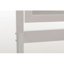 Træ stående spejl i antik stil med metalringe 153 cm