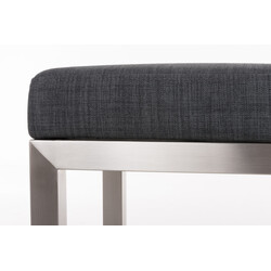 Taylor E80 stofbetrukket firebenet barstol med rustfri stålkonstruktion