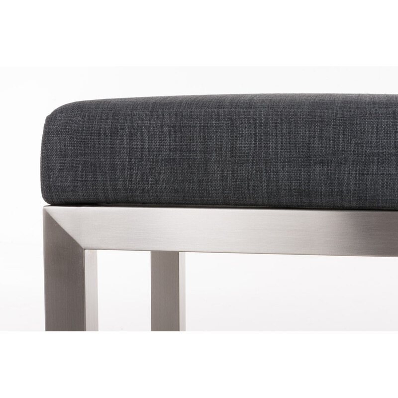 Taylor E80 stofbetrukket firebenet barstol med rustfri stålkonstruktion