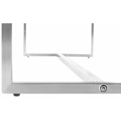 Stilfuld Barci-bænk med polstret sæde og firebenet rustfri stålkonstruktion