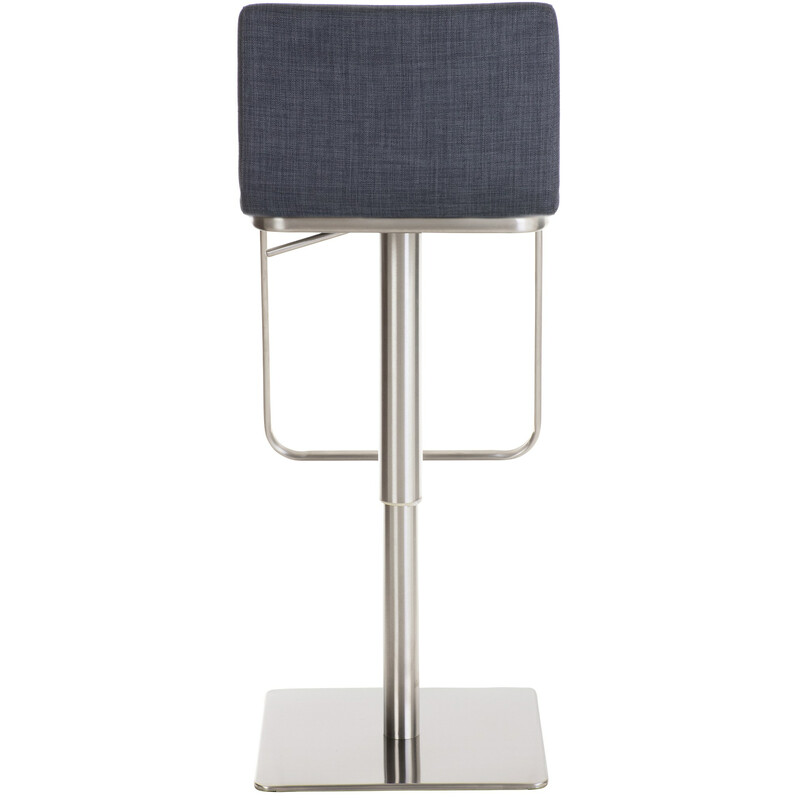 Justerbar roterende barstol i limon-stof med rygstøtte og fodstøtte stabil metalramme