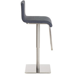 Justerbar roterende barstol i limon-stof med rygstøtte og fodstøtte stabil metalramme