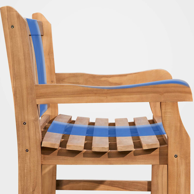 Bæredygtig robust teaktræ havebænk til udendørs brug året rundt