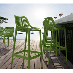Moderne udendørs barstol i polypropylen med ergonomisk design 75 cm