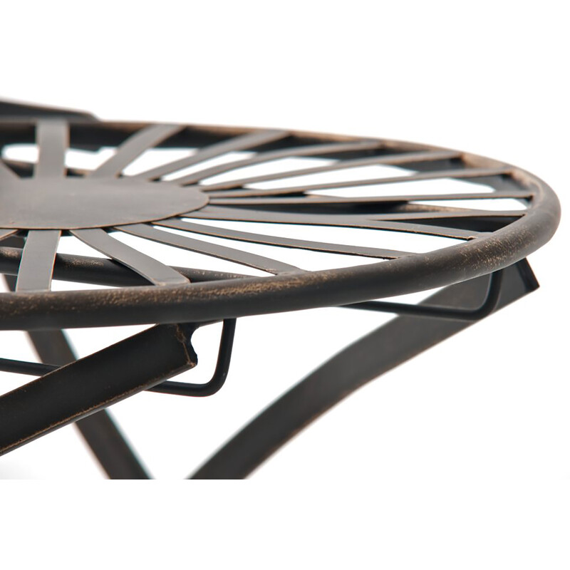 Nostalgisk jern siddegruppe med antikpatina til terrasse og have