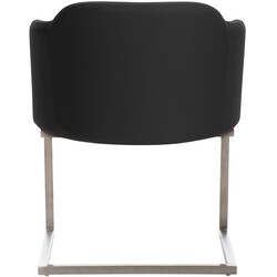 Magnus visitstol med kunstlæder og svingende rustfri stålramme