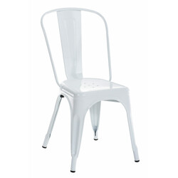 Benedikt metalstol med høj ryg stabelbar og vedligeholdelsesvenlig