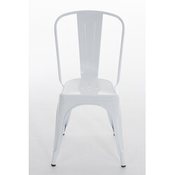 Benedikt metalstol med høj ryg stabelbar og vedligeholdelsesvenlig