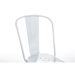 Benedikt metalstol med høj ryg stabelbar og vedligeholdelsesvenlig