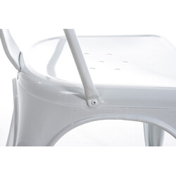 Benedikt metalstol med høj ryg stabelbar og vedligeholdelsesvenlig