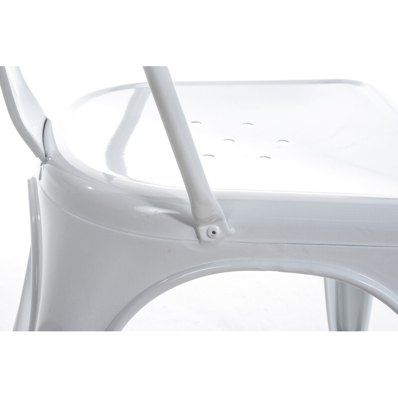 Benedikt metalstol med høj ryg stabelbar og vedligeholdelsesvenlig