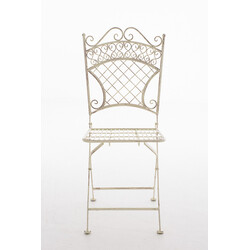 Nostalgisk Adelar have og terrassestol i jern med antikpatina